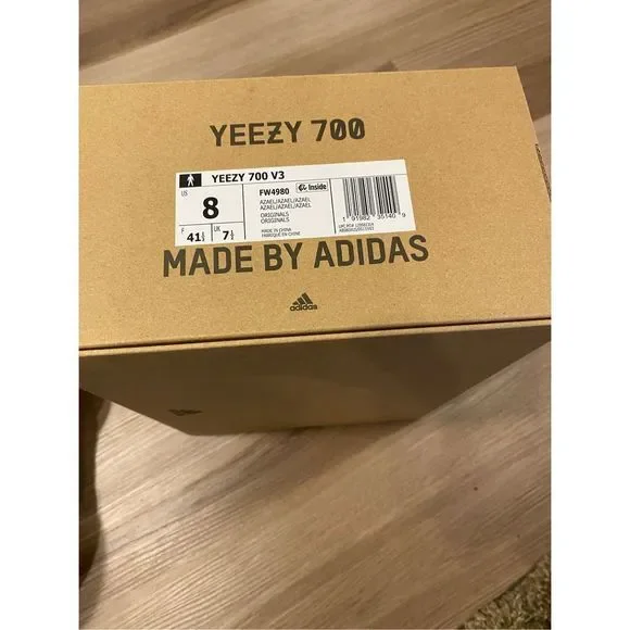 Adidas Yeezy 700 V3 Azael Black Men Size 8 Women size 9.5 FW4980 New - Picture 9 of 10